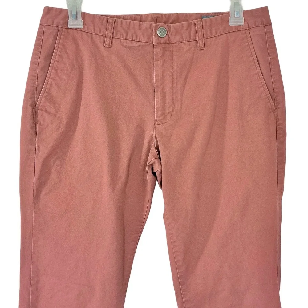 Bonobos Men's 34x34 Slim Fit Chinos Salmon Cotton Flat Front Pants‎